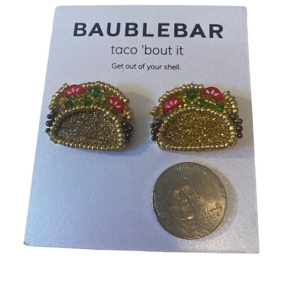 Baublebar Sparkly Taco Post Earrings. So Fun! - Picture 6 of 6
